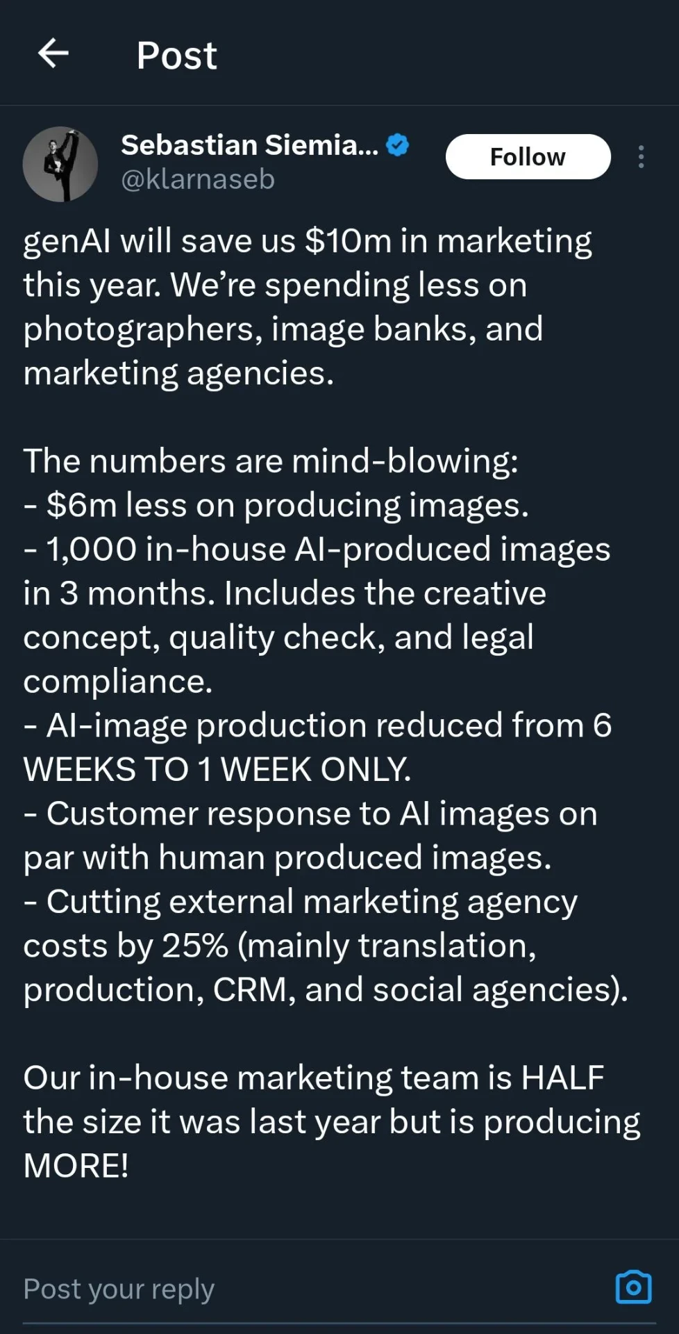 News headline about AI strategy and adoption
